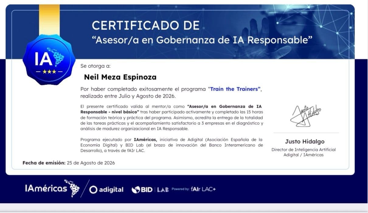 Asesor en Gobernanza de Inteligencia Artificial Responsable
